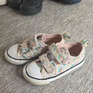 Converse Kids Sneakers with Rainbow and Castle Design